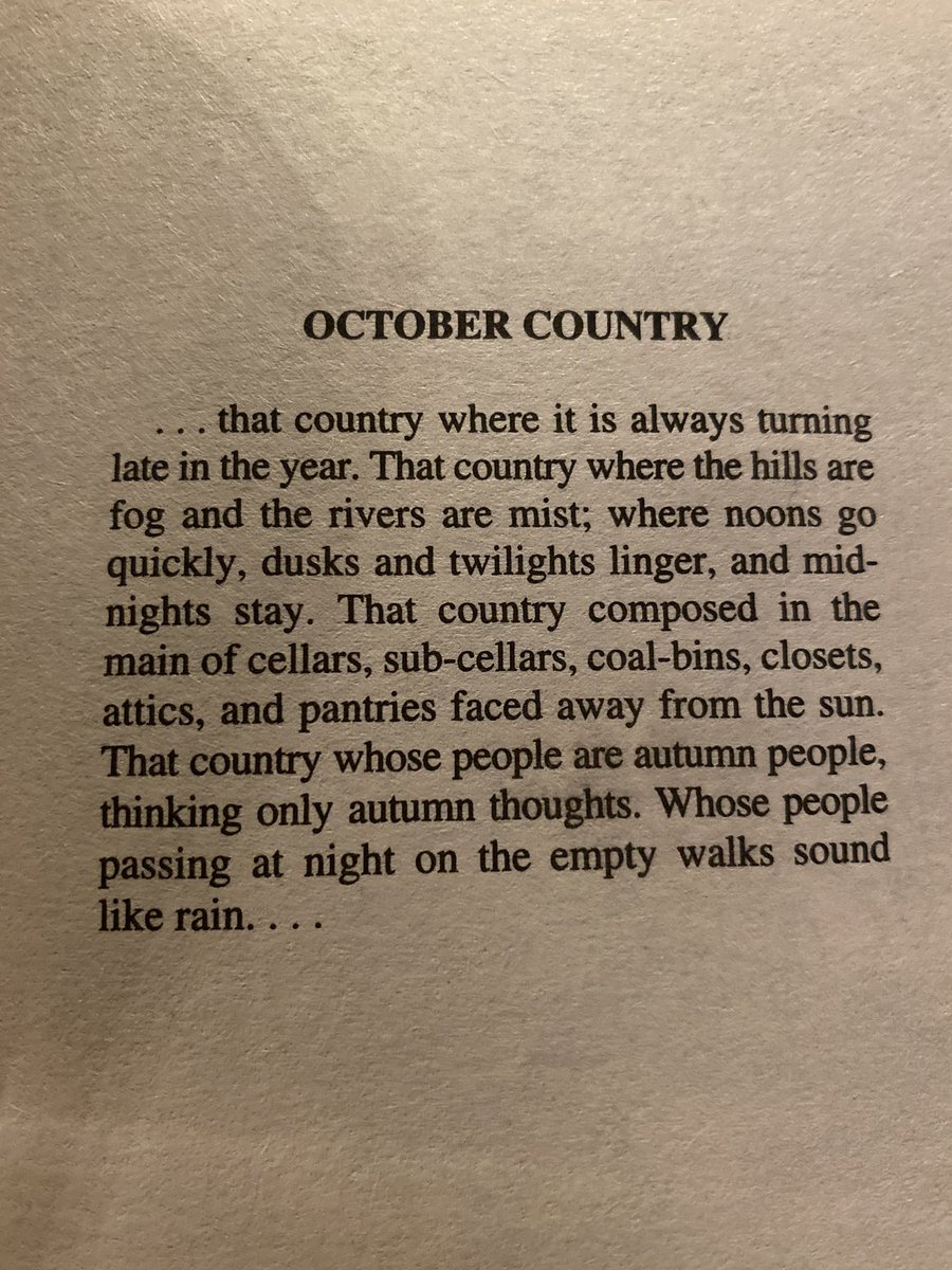 Ray Bradbury’s The October Country opening.